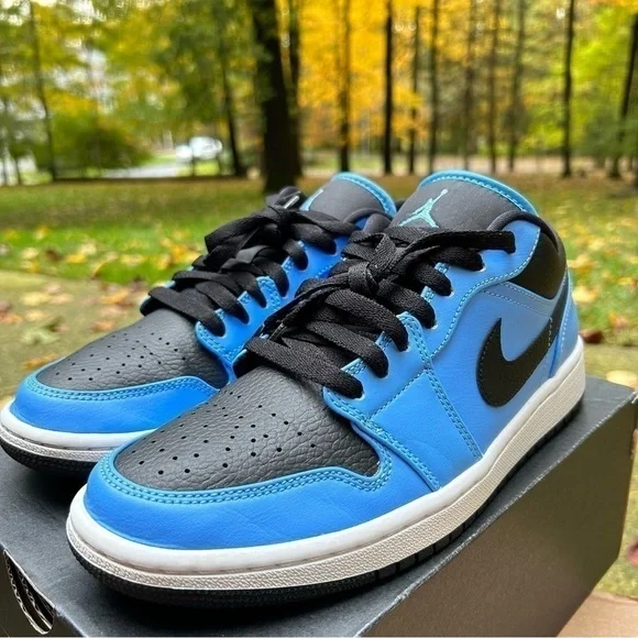 Nike Air Jordan 1 Low - UNC Blue Black (Unisex Size 8.5 Men / 10 Women) - Picture 1 of 8